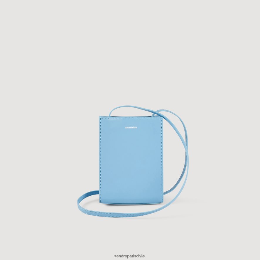 Sandro Paris bolso pequeño de piel lisa azul hombres accesorios JJ402J852