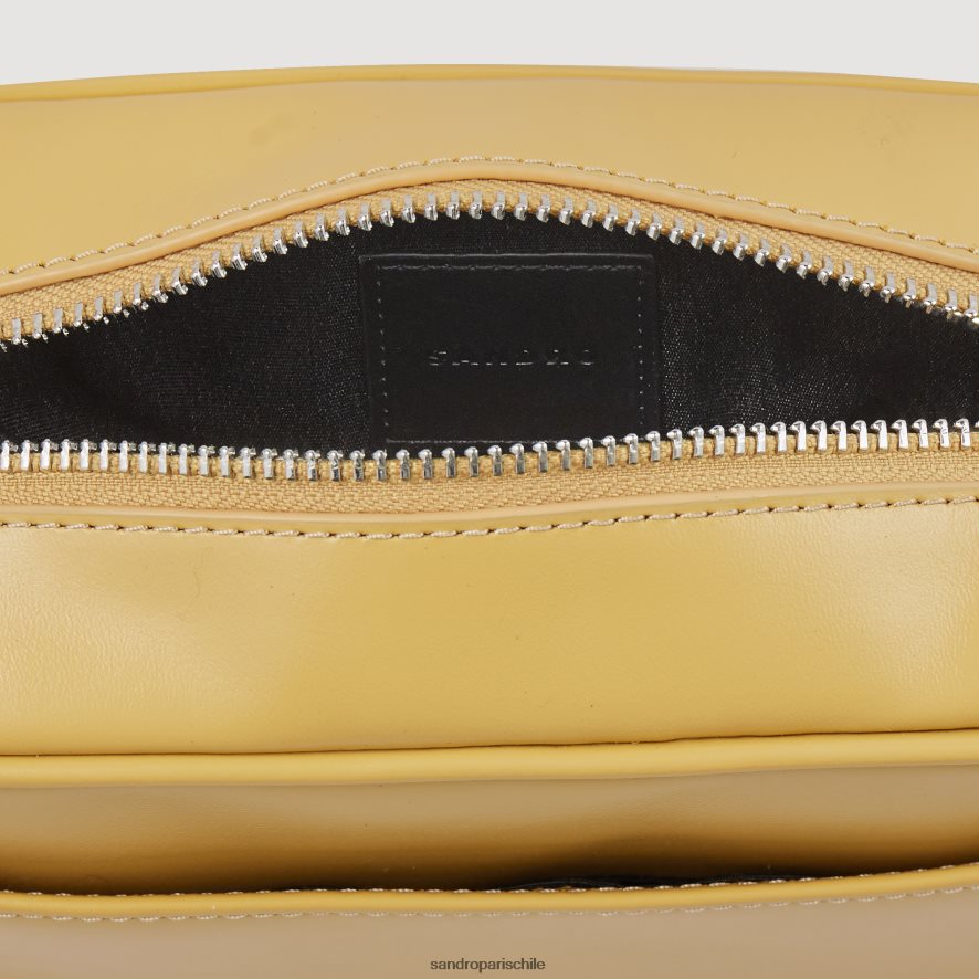 Sandro Paris bolso pequeño de piel lisa beige hombres accesorios JJ402J859