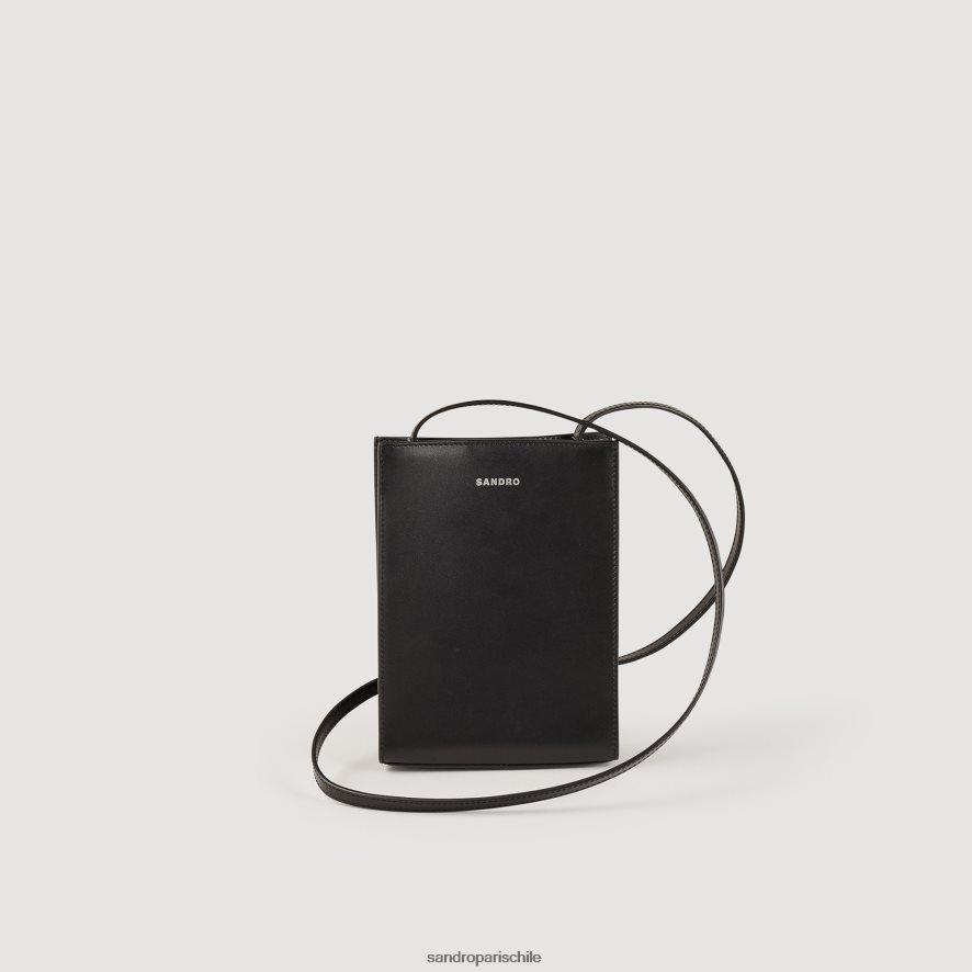 Sandro Paris bolso pequeño de piel lisa negro hombres accesorios JJ402J851