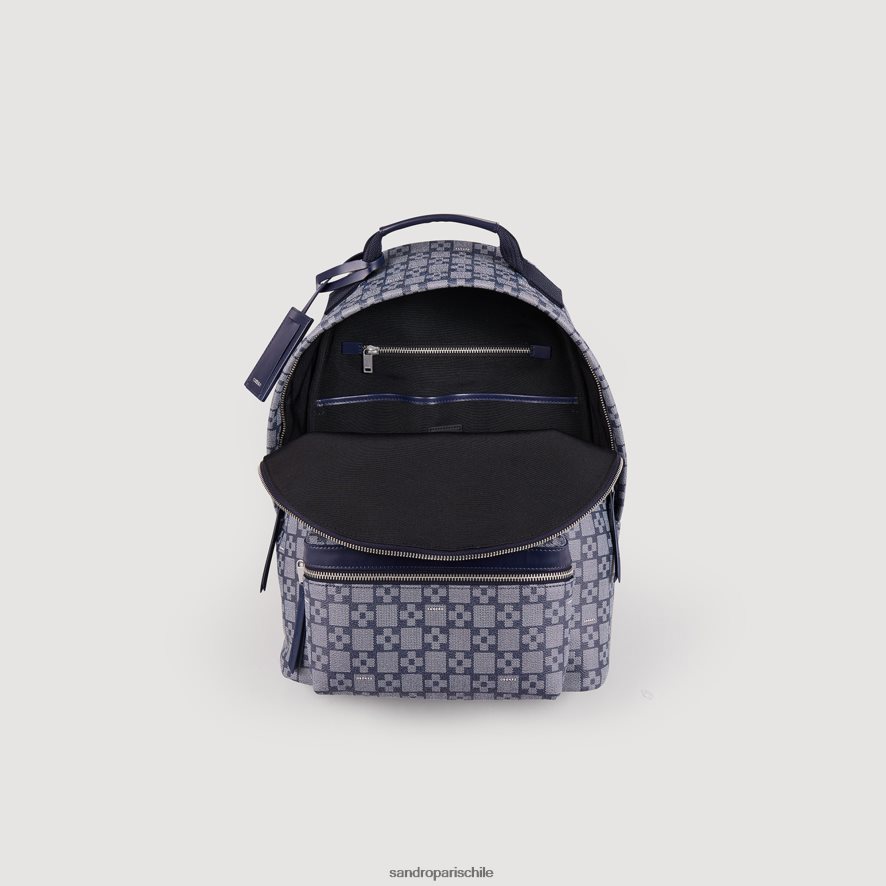 Sandro Paris mochila con cruz cuadrada azul hombres accesorios JJ402J856