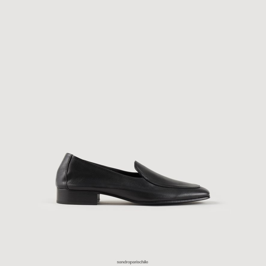 Sandro Paris mocasines de cuero negro hombres calzado JJ402J855