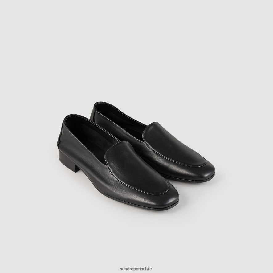 Sandro Paris mocasines de cuero negro hombres calzado JJ402J855
