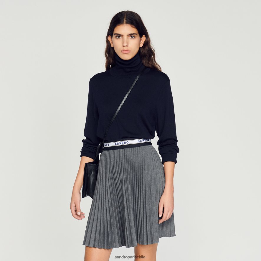 Sandro Paris suéter de lana con cuello vuelto Azul marino hombres vestir JJ402J675