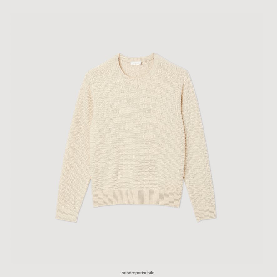 Sandro Paris sueter de lana crudo hombres vestir JJ402J688