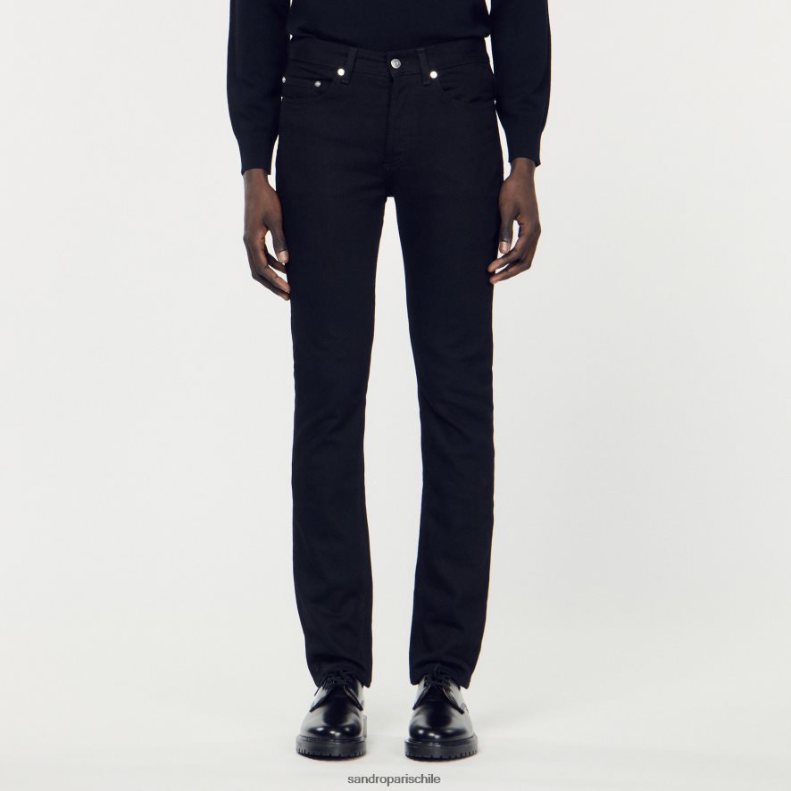 Sandro Paris vaqueros ajustados negro hombres vestir JJ402J639