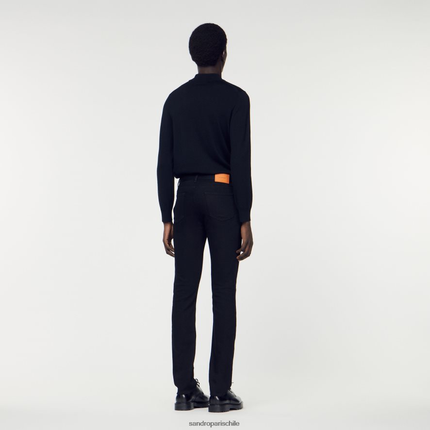 Sandro Paris vaqueros ajustados negro hombres vestir JJ402J639