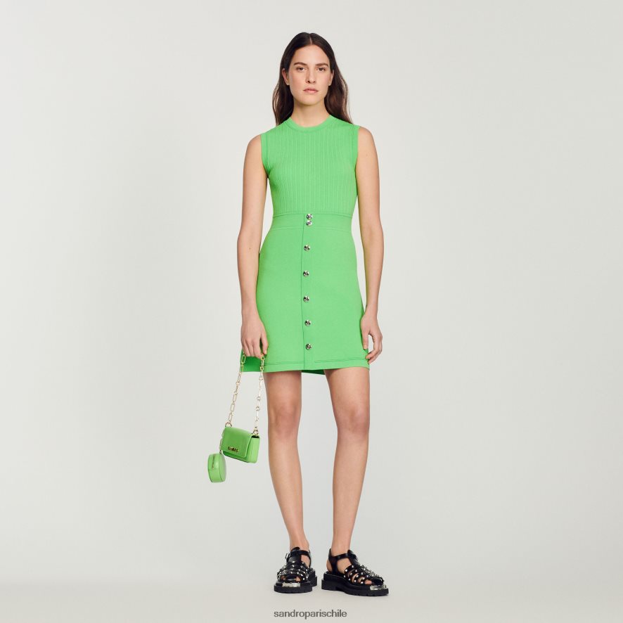 Sandro Paris bolso totemo con correa de cadena manzana verde mujer accesorios JJ402J575