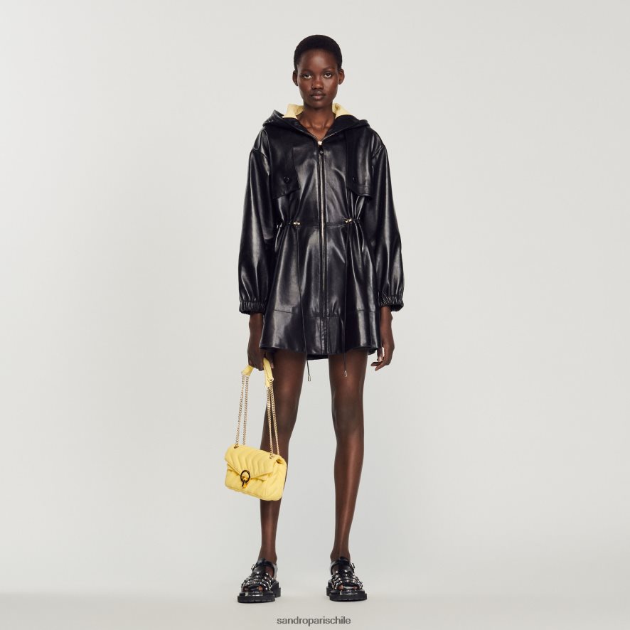 Sandro Paris bolso yza de nailon acolchado amarillo mujer accesorios JJ402J546