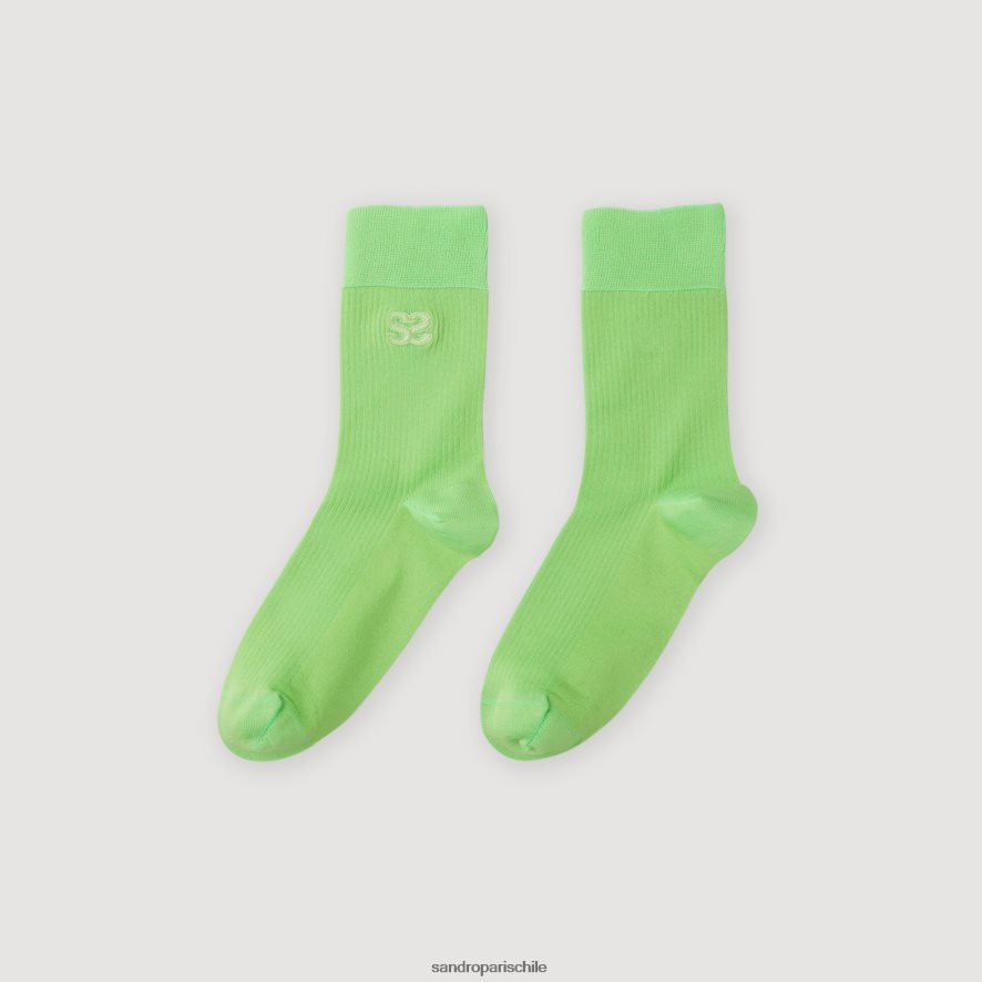 Sandro Paris calcetines dobles verde mujer accesorios JJ402J500