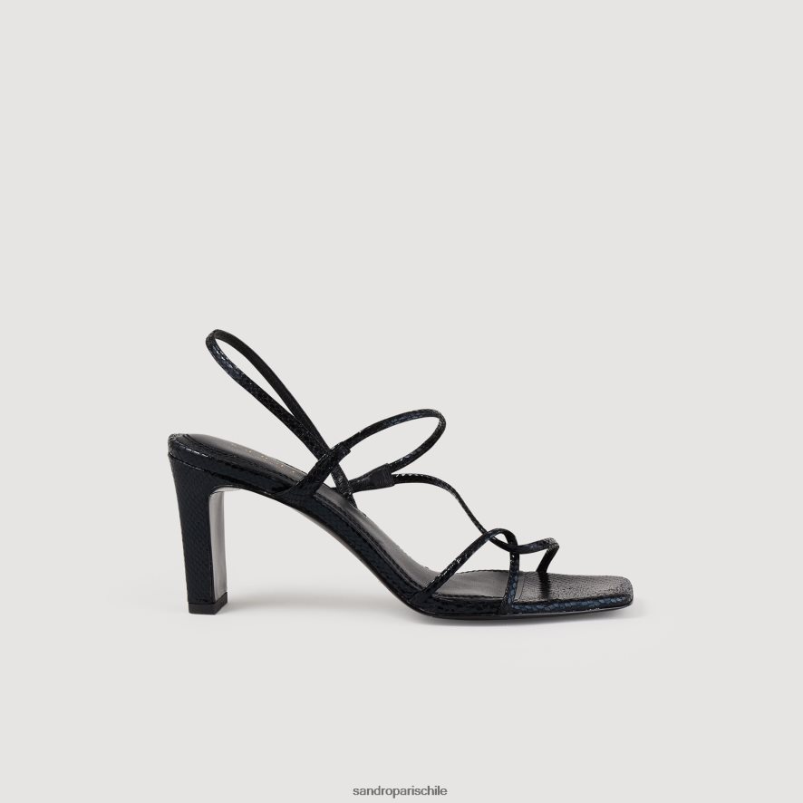 Sandro Paris sandalias con tiras estrechas negro mujer calzado JJ402J477