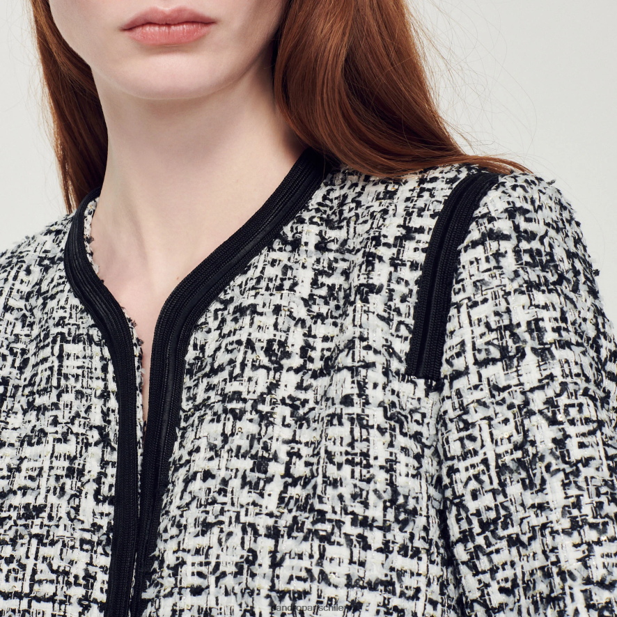 Sandro Paris Chaqueta de lana negro mujer vestir JJ402J378