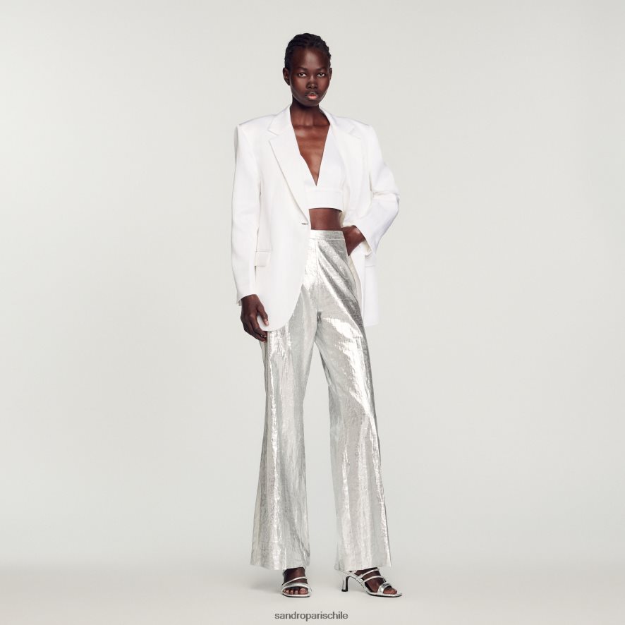 Sandro Paris chaqueta a medida blanco mujer vestir JJ402J140