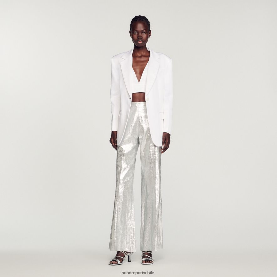 Sandro Paris chaqueta a medida blanco mujer vestir JJ402J140