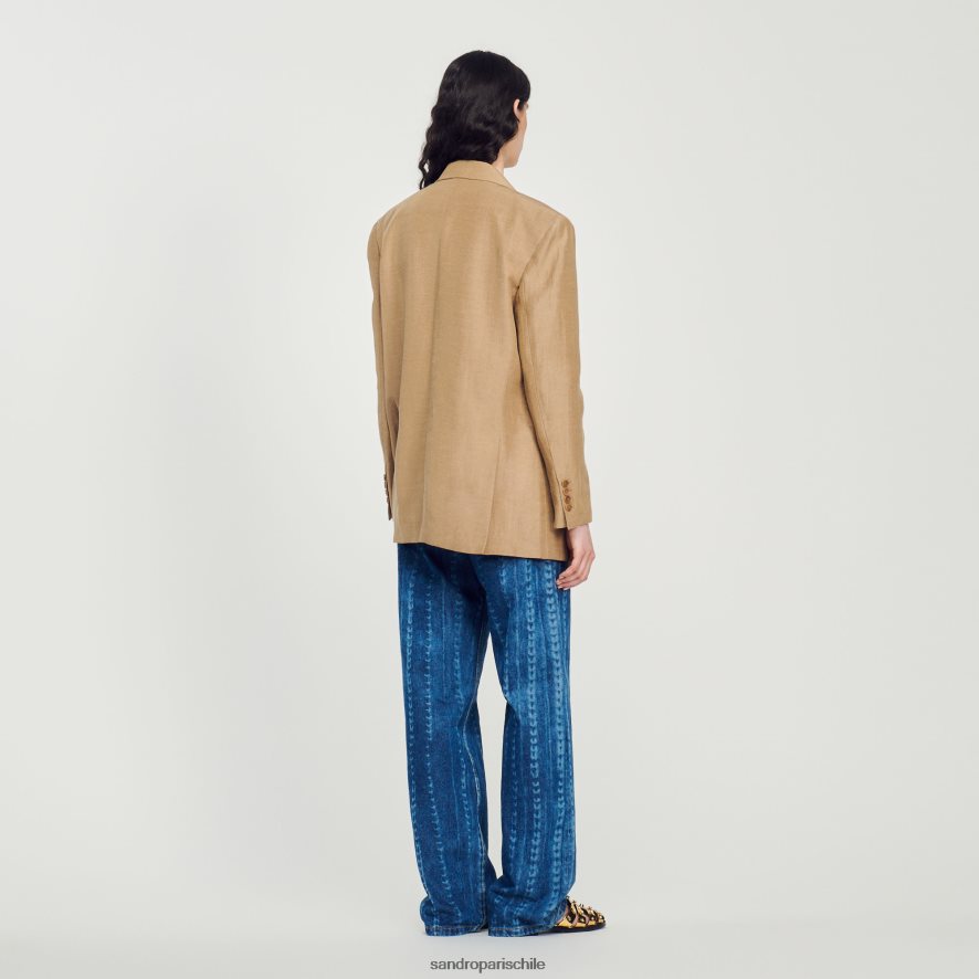 Sandro Paris chaqueta a medida tierra mujer vestir JJ402J379