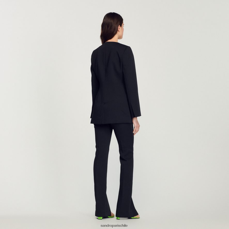 Sandro Paris chaqueta ajustada negro mujer vestir JJ402J448