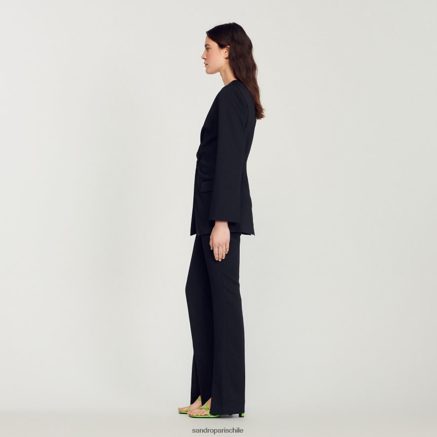 Sandro Paris chaqueta ajustada negro mujer vestir JJ402J448
