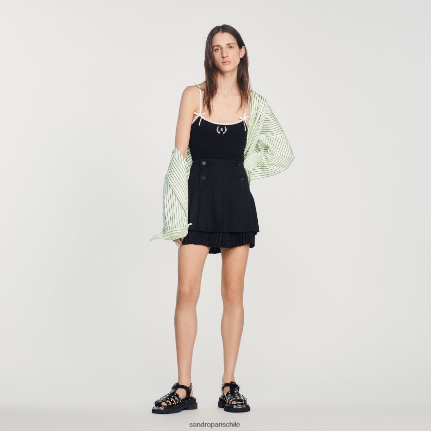 Sandro Paris mono de punto negro mujer vestir JJ402J141