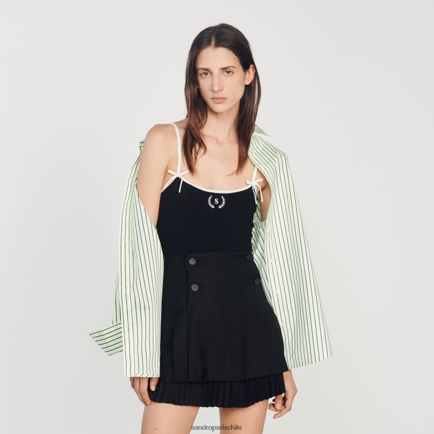 Sandro Paris mono de punto negro mujer vestir JJ402J141