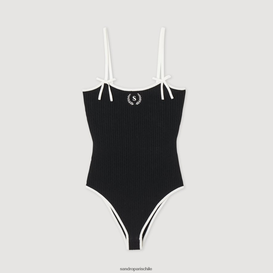 Sandro Paris mono de punto negro mujer vestir JJ402J141