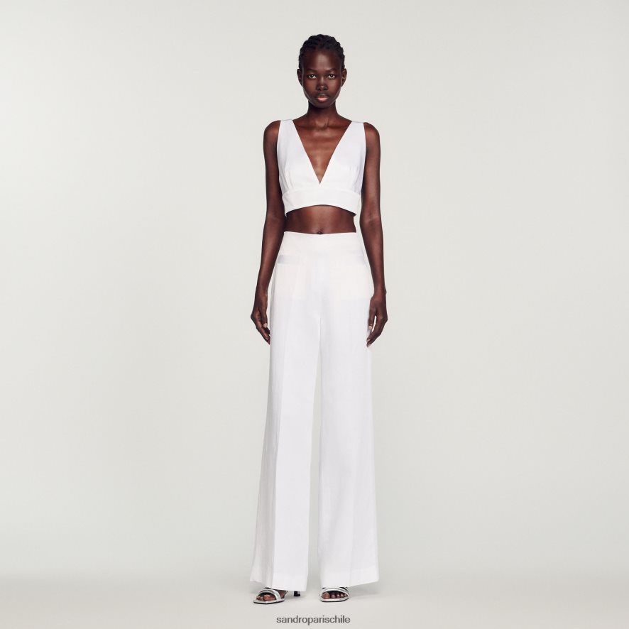 Sandro Paris top bralette blanco mujer vestir JJ402J94