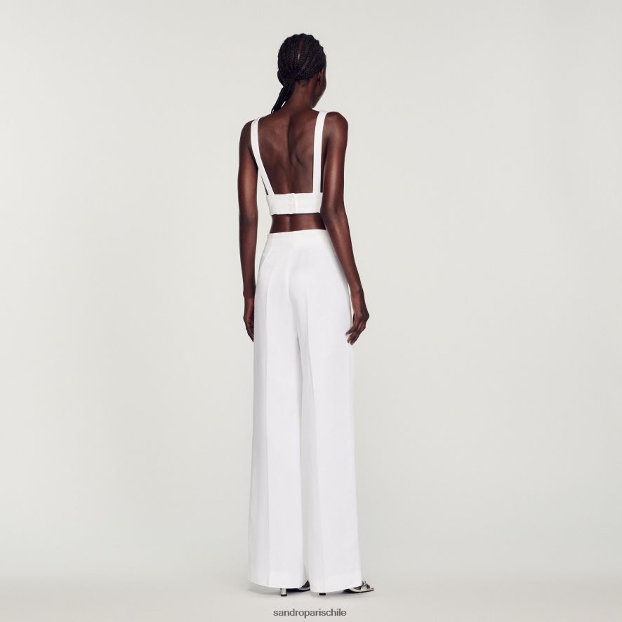 Sandro Paris top bralette blanco mujer vestir JJ402J94