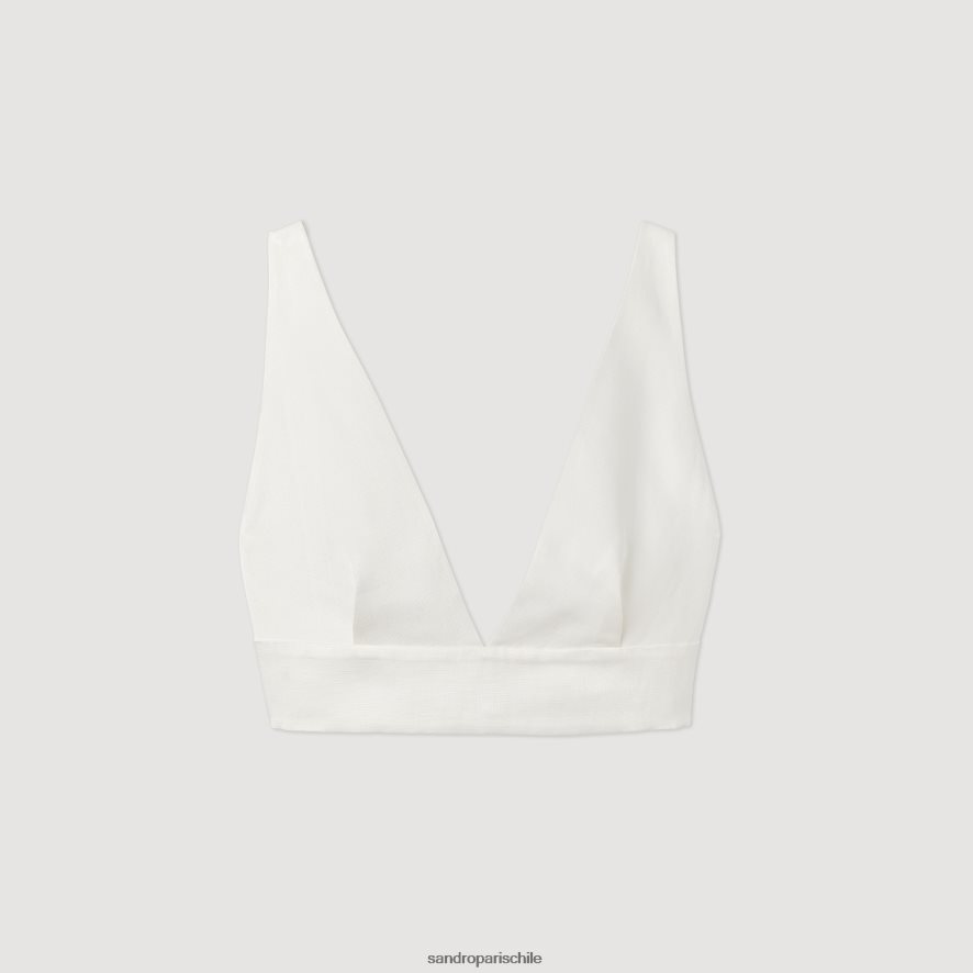 Sandro Paris top bralette blanco mujer vestir JJ402J94