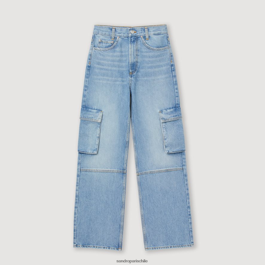 Sandro Paris vaqueros cargo jean claro mujer vestir JJ402J289