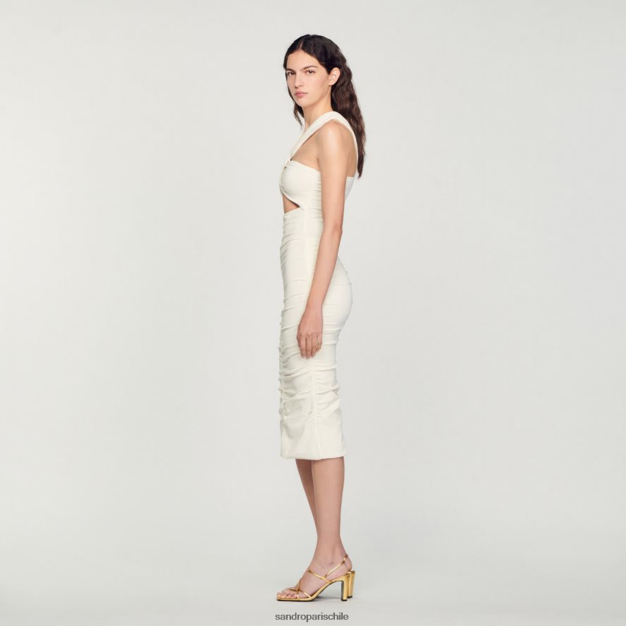 Sandro Paris vestido de punto crudo mujer vestir JJ402J368